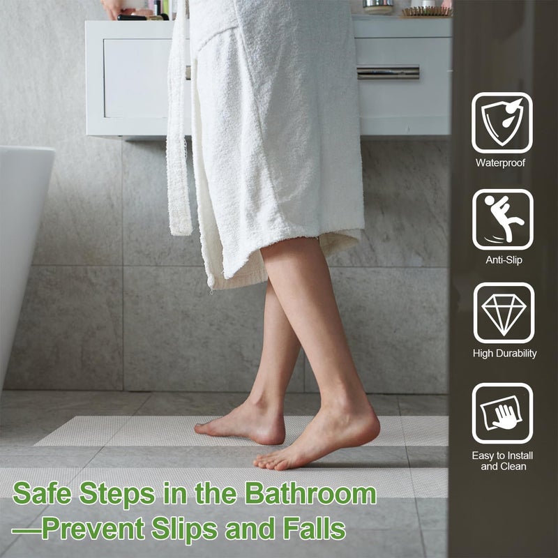 LLPT Grip Tape 3" x 16.5 Ft Clear Heavy Duty Anti Slip Tape for House Stairs Ladders Waterproof Indoor Non Slip Traction Strips for Bathroom Floor Steps Staircase Tread (ASC350PEVA) - Image 2